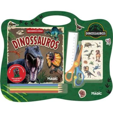 Imagem de Livro - Dinossauros - Recorte e Cole