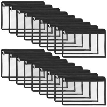 Imagem de Kifmurase 18 bolsas transparentes com zíper, envelopes impermeáveis de PVC, bolsas transparentes com zíper, bolsas de organização de arquivos de documentos, bolsa de maquiagem multiuso para viagem