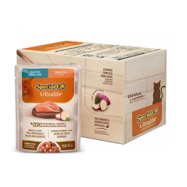 Imagem de Kit 12 Sachês Special Cat Adulto Salmão Ultra Life 85 g