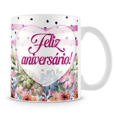 Imagem de Caneca Personalizada Feliz Aniversário com Foto - 325ml - Amo Canecas