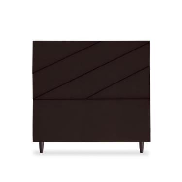Imagem de Cabeceira de Casal Queen Cristal 160 cm Suede Marrom - Tifanny Decor