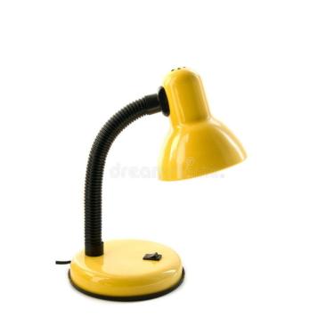 Imagem de Lâmpada de mesa amarela com pescoço flexível e soquete LED Gift E27