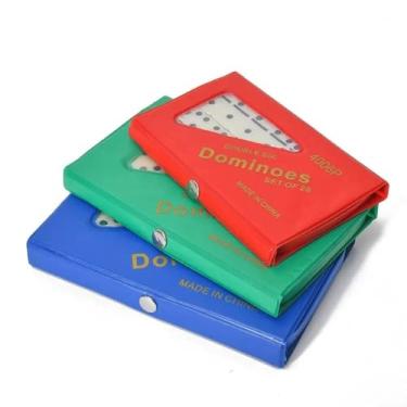 Imagem de Jogo De Dominó Profissional 28 Peças Estojo Maleta Colorido Para Adultos