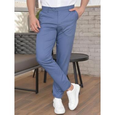 Imagem de Calça Social em Alfaiataria Masculina Skinny com Tecnologia que Nao Am