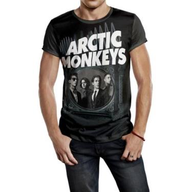 Imagem de Camiseta Masculina Arctic Monkeys Full Print Ref:905 - smoke, Preto, M