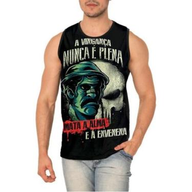Imagem de Regata Chaves Seu Madruga A Vingança Nunca É 749 - smoke, Preto, M