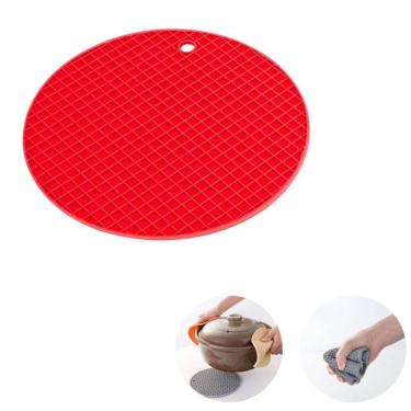 Imagem de Descanso De Panela De Silicone Vermelho