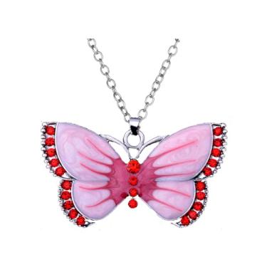 Imagem de Colar de borboleta para mulheres, pingente de borboleta, pingente de borboleta, Natal, aniversário, presentes para irmã e filha, One Size, Aço inoxidável, Sem Pedra Preciosa