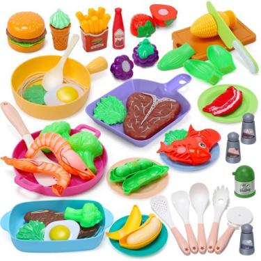 Imagem de Conjunto de brinquedos de cozinha Play CUTE STONE Kids com utensílios 