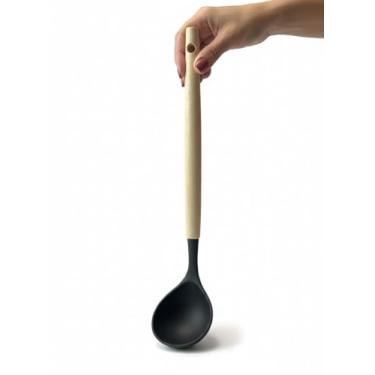 Imagem de Concha de Silicone com Cabo em Madeira