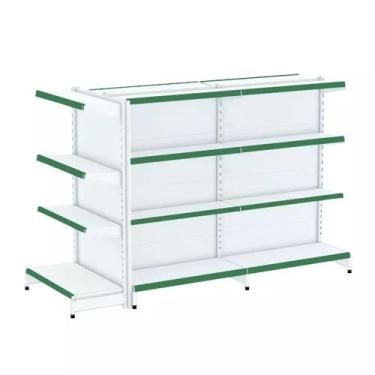 Imagem de Gondola Centro 137 Fit Ate 2 Metros 1 Ponta Branco 20b Pe Verde - AMAP