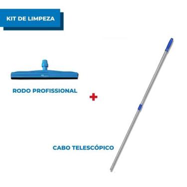 Imagem de Rodo Profissional 45cm + Cabo 1.40M Telescópico 2 Estágios Multiuso Bo