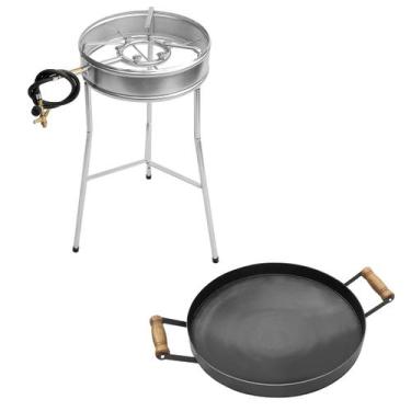 Imagem de Kit Fogareiro C/ Tripé 60cm 110.4 E Disco Arado 38,5cm 056 - Papalégua