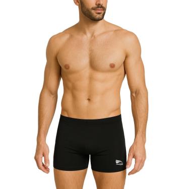 Imagem de Sunga Masculina Boxer Lisa Preta Adulto Praia Natação Piscina Premium Progne Sports-Masculino