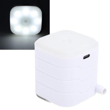 Imagem de Bomba de Ar Elétrica Mini Bomba de Ar Portátil para Brinquedos Infláveis, Flutuadores de Piscina, Viagem, Acampamento, Colchão de Ar Recarregável, Inflador Com Luz para
