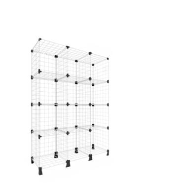 Imagem de Estante de Aço Aramado Organizadora Multiuso 12 Nichos Casa Loja Comércio Estoque Roupas Brinquedos (12 Nichos Vertical)