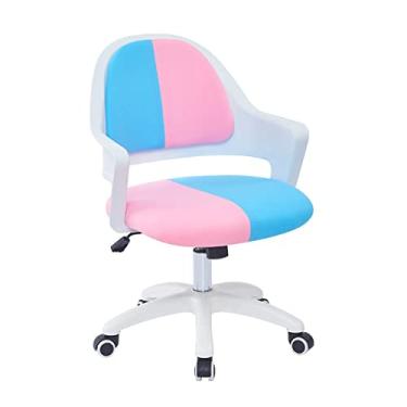 Imagem de Cadeira ergonômica para computador de escritório, cadeiras de mesa confortáveis com braços e suporte lombar para sala de estar e estudar