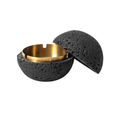 Imagem de ZABEES Cinzeiro de cimento forma de meteorito criativo tendência de personalidade com capa sala de estar decoração de escritório em casa cinzeiro presente criativo