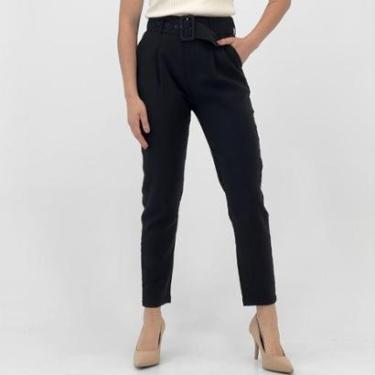 Imagem de Calça Malwee Reta em Tecido Alfaiataria com Cinto Feminina-Feminino