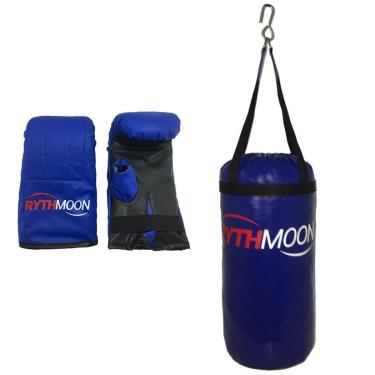Imagem de Kit Boxe Infantil com Saco de Pancada e Luvas Rythmoon ST Azul-Unissex