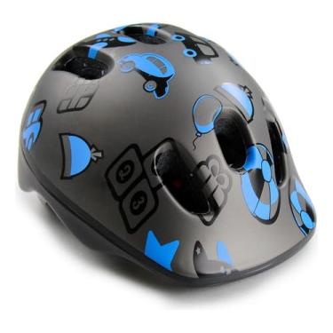 Imagem de TRUE FUN Capacete Infantil para Bike Ciclismo, Preto, Regular, Para Crianças de 1 a 4 Anos (Cinza/Azul)