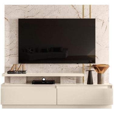 Imagem de Home Theater Para 75 Polegadas Com 2 Gavetas New ártemis Calacata Off White