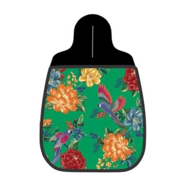 Imagem de Lixeira De Carro Organizador Lixinhocar Arara Floral Tropical Verde