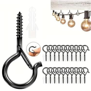 Imagem de Ganchos S, 5 unidades de ganchos tipo Q que podem ser facilmente liberados, perfeitos para pendurar cordas de luz ao ar livre, cestas de flores de plantas, sinos de vento e alimentadores de pássaros