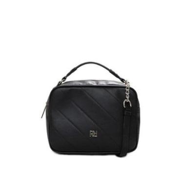 Imagem de Bolsa Feminina Rafitthy Transversal Pequena Monograma Preta-Feminino