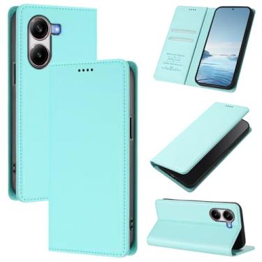 Imagem de Capa carteira fina para Xiaomi Poco X7 Pro 5G com capa flip magnética, compartimentos para cartões e suporte, bloqueio RFID, compatível com carregamento sem fio, capa protetora à prova de choque