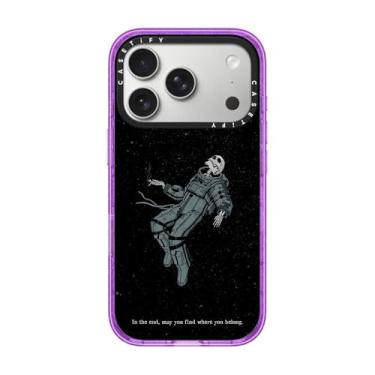 Imagem de CASETiFY Capa Impact para iPhone 17 Pro [fina/compatível com Magsafe/2,5 m. Proteção contra quedas de grau militar 4X] - Somehow, Someday - Glitter Purple