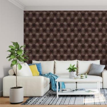 Imagem de Papel de Parede Decorativo Estilo Capitonê, 2,80m Design Clássico para Decoração de Interiores