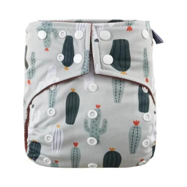 Imagem de Fralda De Pano Para Bebê Com Padrão De Animais Fofos 3-15kg Super Abso