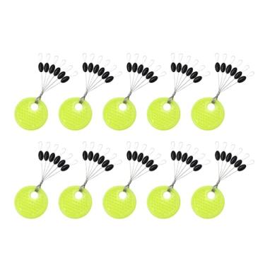 Imagem de ZHIZHOUNEY Rolhas de pesca de feijão 10Grop Spaces Rolhas de boia de boia para linha de pesca