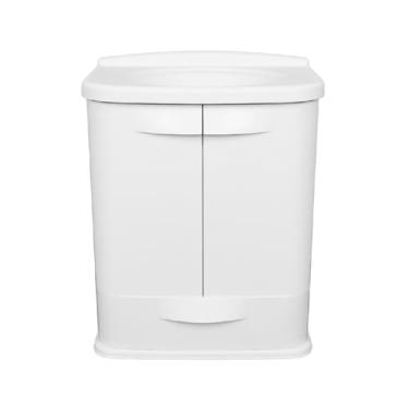 Imagem de Gabinete Plástico com Lavatório para Banheiro Gab Fit Branco Astra
