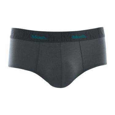 Imagem de Cueca Boxer Modal Mash Masculina Elástico, G, Cinza escuro
