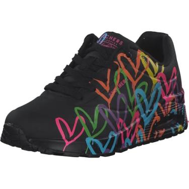 Imagem de Skechers Tênis feminino James Goldcrown: Uno - Highlight Love, Preto/Multi, 37