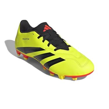 Imagem de adidas Tênis unissex 24 Club Flexible Ground, Team Solar Amarelo/Preto/Vermelho Solar, 6 Women/5 Men