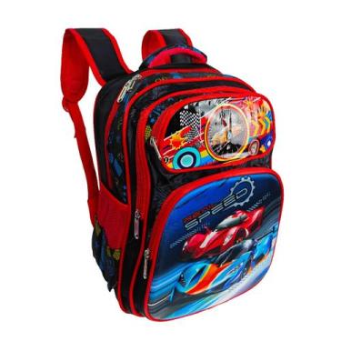 Imagem de Mochila Infantil Escolar Menino Bolsa Altura 40cm Grande Impermeável M