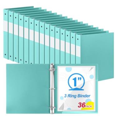 Imagem de Henoyso Fichário de plástico com 3 anéis, fichário flexível, tamanho carta, tamanho 21 x 28 cm, comporta até 225 folhas com 1 bolso, fichário versátil para escola, escritório, casa (2,5 cm, verde