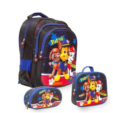 Imagem de Kit Mochila Escolar Patrulha Canina Costas Com Lancheira - TOYS 2U