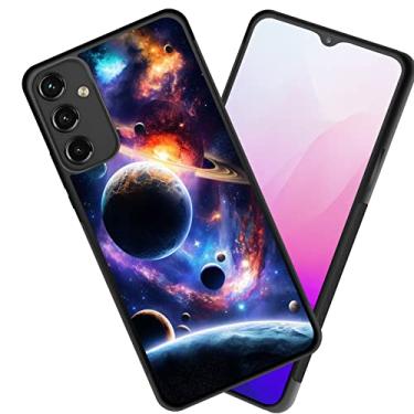 Imagem de smauncucn Capa para Galaxy A14 5G, fina, antiarranhões, bordas antiderrapantes, à prova de choque, capa protetora traseira de TPU para Samsung Galaxy A14 5G de 6,6 polegadas, planeta céu estrela