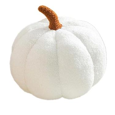 Imagem de Travesseiro de abóbora simulado 3D brinquedo pelúcia almofada macia recheada decoração feriado para casa lembranças festa brincar ler cochilar tecido