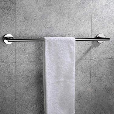 Imagem de CGKs6anmU Toalheiro de banheiro de aço inoxidável prateleira de toalha montada na parede prateleira de armazenamento única 60 cm (50 cm)