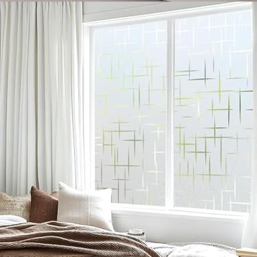 Imagem de Película de privacidade para janela, hibisco fosco com aderência estática, 30 x 199 cm, sem cola, removível, não adesiva, capa de vidro para portas de banheiro, varanda, escritório