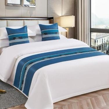 Imagem de Corredores de cama sedosos bordados, cobertor macio para cama queen, ideal para vestir colchões, sofás e reformas de quarto de hóspedes - tipo 09||45 x 45 cm fronha*1