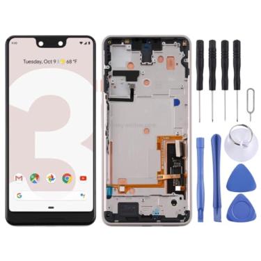 Imagem de Hiregolish Substituição de tela LCD de celular para Google Pixel 3 XL digitalizador conjunto completo com moldura, conjunto de substituição de tela com kits de reparo (ouro)
