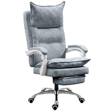 Imagem de Cadeira executiva comercial cadeira executiva de tecido tecnológico confortável, cadeira gerencial ergonômica com encosto de cabeça, cadeira de escritório giratória reclinável com apoio de pernas