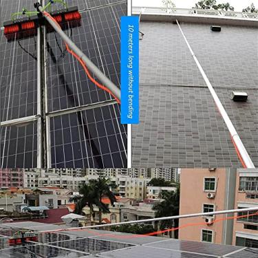 Imagem de Kit de limpeza de painel solar e fotovoltaico com poste de limpeza de janela, escova de lavagem de janela externa para telhado de conservatório e janelas móveis