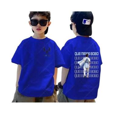 Imagem de Camiseta Infantil De Algodão Para O Verão, Estampa Messi, Meninos, Men